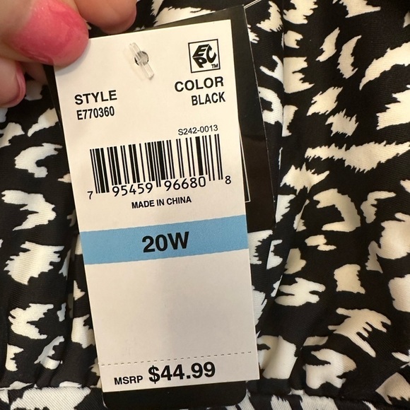 Island Escape woman 20W plus size tiered‎ tankini top NWT Macy’s - Picture 6 of 8